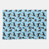 Rottie Rottweiler Blue Kitchen Towel Theedoek (Horizontaal)