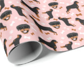 Rottie Rottweiler Cute Dog Wrapping Paper Cadeaupapier (Rol Hoek)