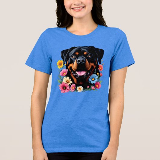 Rottie Rottweiler Tri-Blend Shirt (Voorkant)