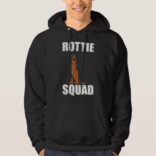 Rottie Squad Rottweiler Hoodie (Voorkant)
