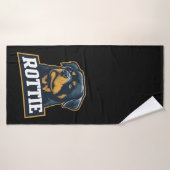 Rottie – Starkes Rottweiler Portrait Badhanddoek (Badhanddoek)