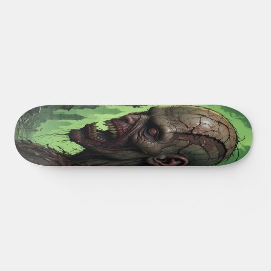 Rotting Zombie Face - Horror Persoonlijk Skateboard (Horizontaal)