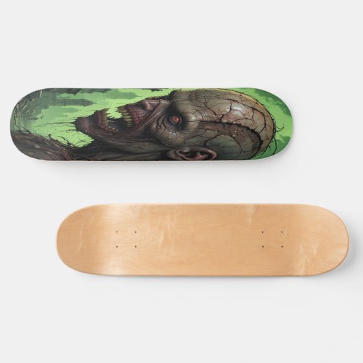 Rotting Zombie Face - Horror Persoonlijk Skateboard (Horizontaal)