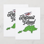 Rottnest Island Australia-kaart (Voorkant / Achterkant)