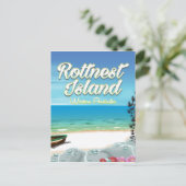 Rottnest Island Australia Ocean Reisposter Briefkaart (Staand voorkant)