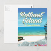 Rottnest Island Australia Ocean Reisposter Briefkaart (Voorkant / Achterkant)