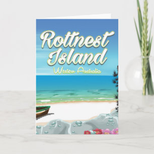 Rottnest Island Australia Ocean Reisposter Feestdagen Kaart