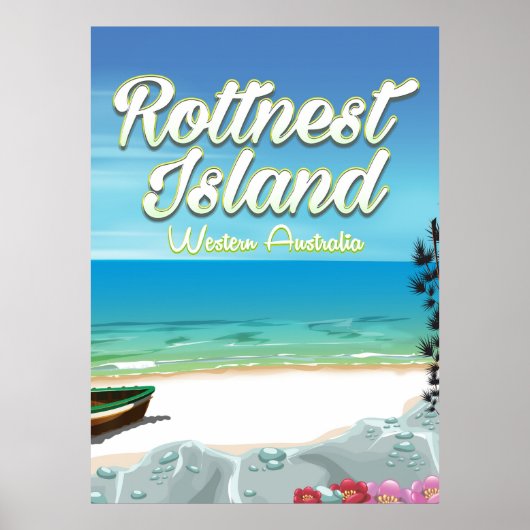 Rottnest Island Australia Ocean Reisposter Poster (Voorkant)