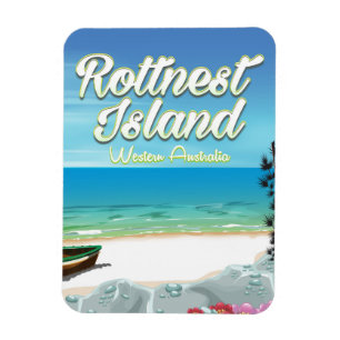 Rottnest Island Australië oceaan reisposter Magneet