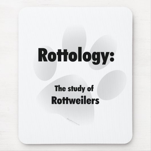 Rottologie; Studie van Rottweilers, Rottweiler, Ro Muismat (Voorkant)