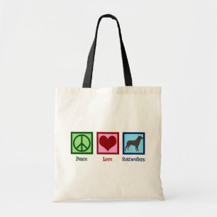 Rottweets van Peace Love Tote Bag