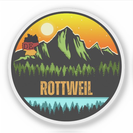 Rottweil, Baden-Württemberg Duitsland Sticker (Voorkant)
