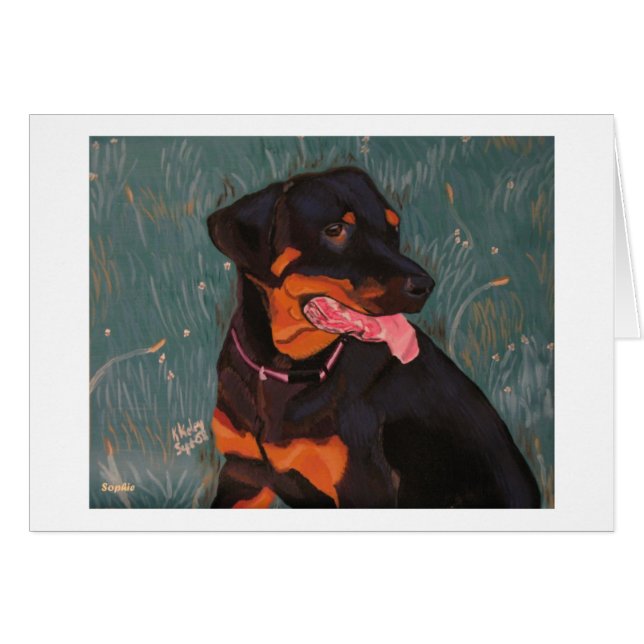 Rottweiler 1-kaart (Voorkant Horizontaal)