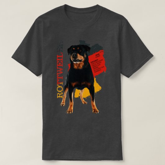 Rottweiler 1 t-shirt (Design voorkant)