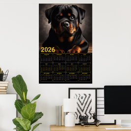 Rottweiler 2026 Calendar  Poster