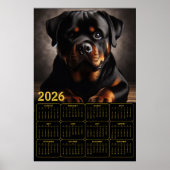 Rottweiler 2026 Calendar  Poster (Voorkant)