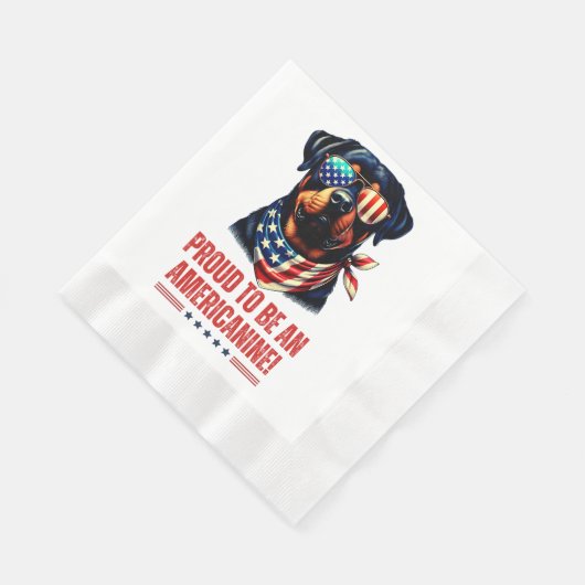 Rottweiler 4 juli Amerikaanse vlag bril Servet (Hoek)