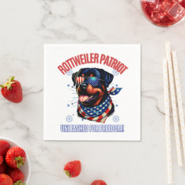 Rottweiler 4 juli Amerikaanse vlag bril Servet