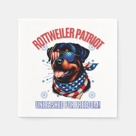 Rottweiler 4 juli Amerikaanse vlag bril Servet