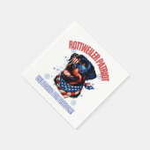 Rottweiler 4 juli Amerikaanse vlag bril Servet (Hoek)