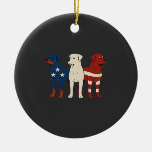 Rottweiler 4 juli Hondenliefhebber Mannen USA Vlag Keramisch Ornament