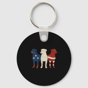 Rottweiler 4 juli hondenliefhebber mannen USA vlag Sleutelhanger