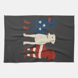 Rottweiler 4 juli Hondenliefhebber Mannen USA Vlag Theedoek