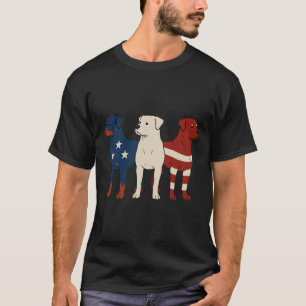 Rottweiler 4 juli Hondenliefhebber Mannen Vlag van T-shirt