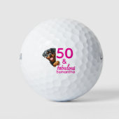 Rottweiler 50ste verjaardag golfballen (Voorkant)
