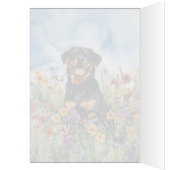 Rottweiler - 5" x 7" Art Kaart (Binnen (Links))