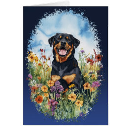 Rottweiler - 5" x 7" Art Kaart