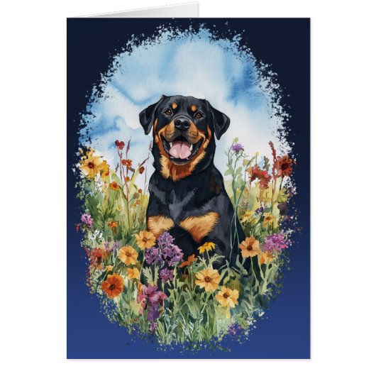 Rottweiler - 5" x 7" Art Kaart (Voorkant)