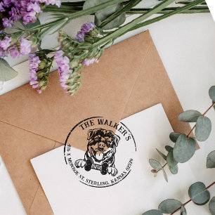 Rottweiler Aangepast retouradres Rubberstempel