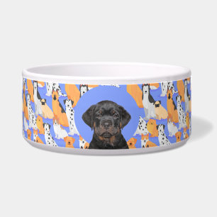 Rottweiler - Aangepaste foto en naam Dog Bowl Voerbakje