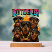 Rottweiler acryl bord (Neutraal)