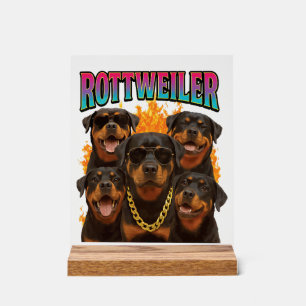Rottweiler acryl bord