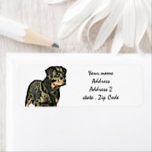 Rottweiler Adresetiketten Etiket (Insitu)