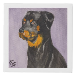 Rottweiler-Afbeelding Imitatie Canvas Print