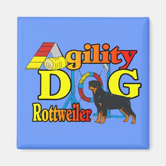 Rottweiler Agility Cadeaus Magneet (Voorkant)