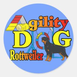 Rottweiler Agility-cadeaus Ronde Sticker