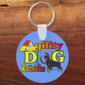 Rottweiler Agility Cadeaus Sleutelhanger (Voorkant)