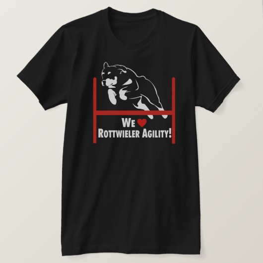 Rottweiler Agility Love T-shirt (Design voorkant)