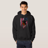 Rottweiler American Flag Hoodie (Voorkant volledig)