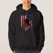 Rottweiler American Flag Hoodie (Voorkant)