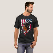 Rottweiler American Flag T-shirt (Voorkant volledig)