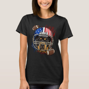 Rottweiler American Football Hondenliefhebbers Usa T-shirt