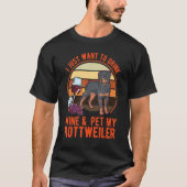 Rottweiler And Wine Rotti Rottweiler 1 T-shirt (Voorkant)