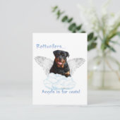 Rottweiler Angel Briefkaart (Staand voorkant)