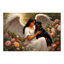  Rottweiler Angel Dog Art