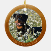 Rottweiler Angel Gepersonaliseerde Memorial Kerami Keramisch Ornament (Achterkant)